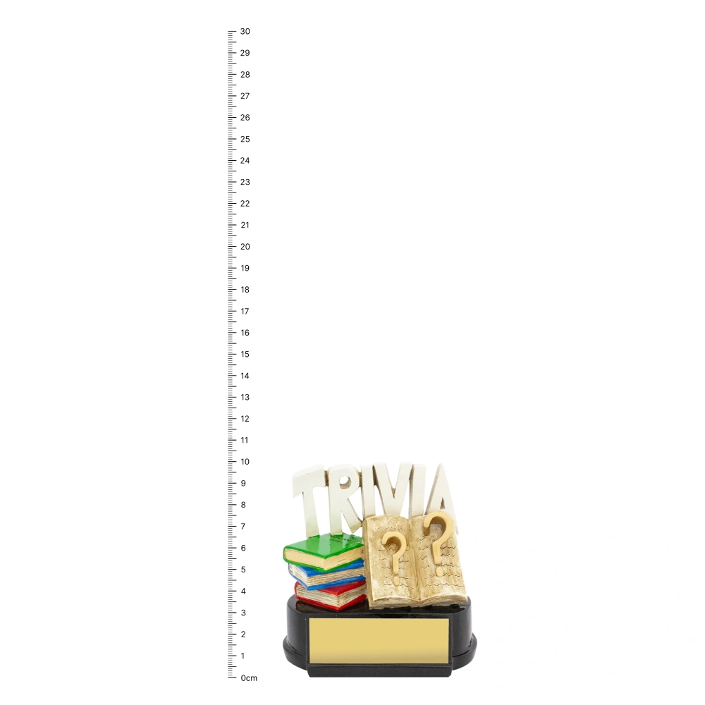 Trivia Trophy next to ruler