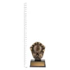 Volleyball Cosmos Super Mini trophy next to ruler