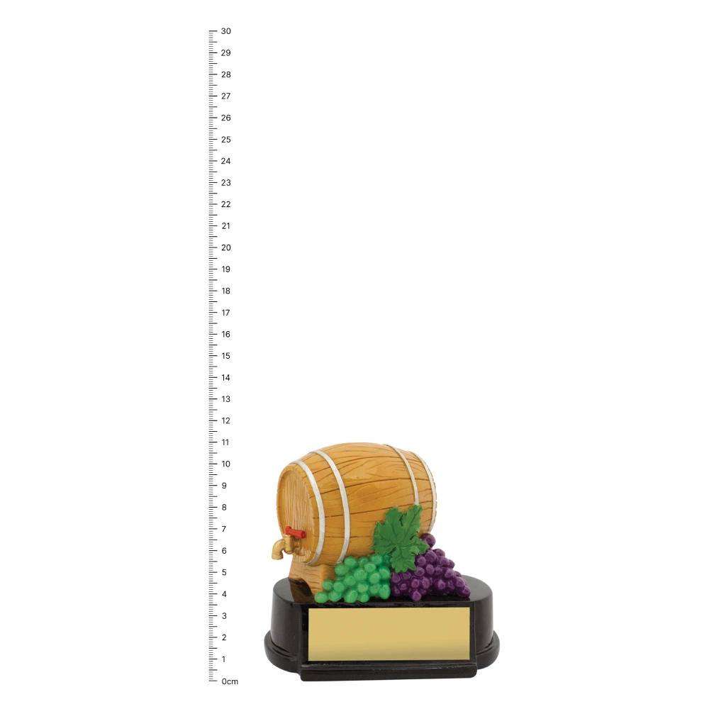 Wine Appreciation Trophy next to ruler Wine Appreciation Trophy next to ruler