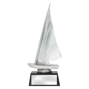 Silver abstract dinghy silver with resin construction