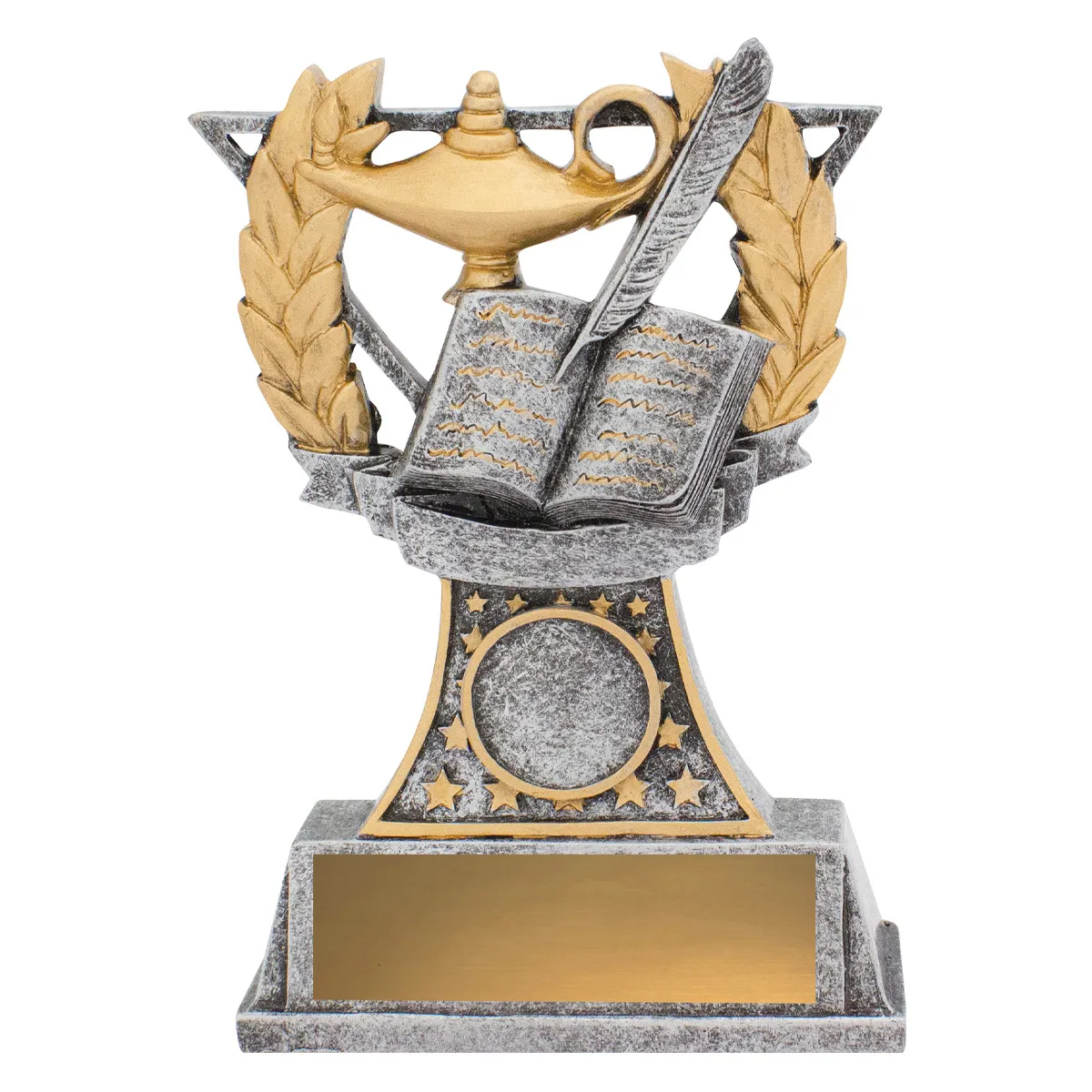 12605-silver Silver academic classic with resin construction