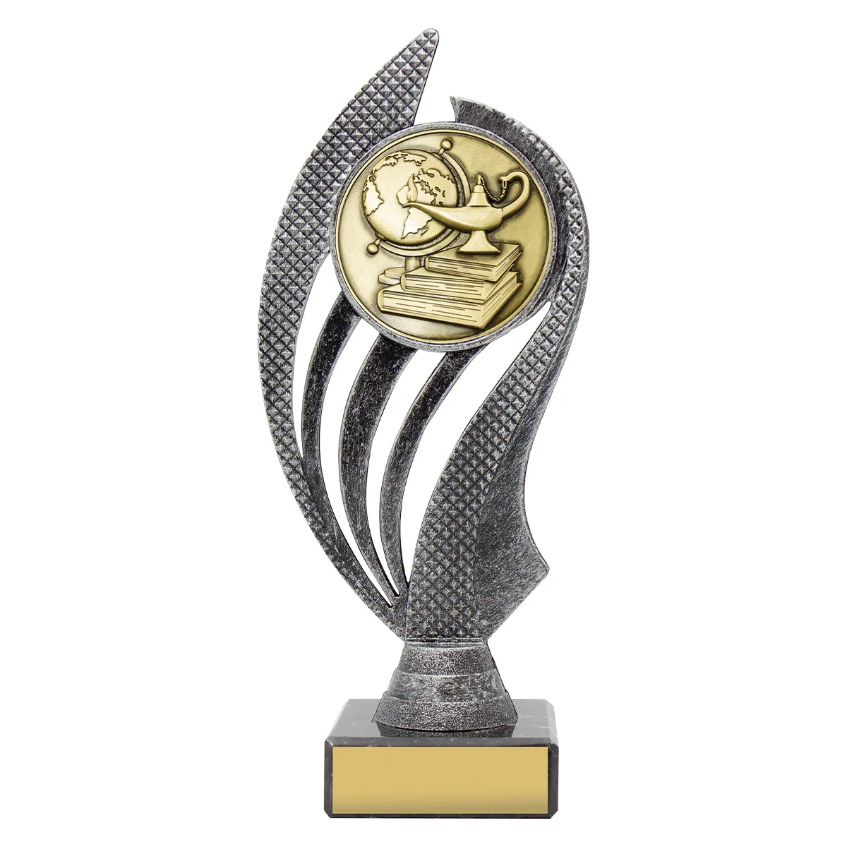 hy905a-silver-and-gold Silver & gold academic husky with plastic / metal / marble construction