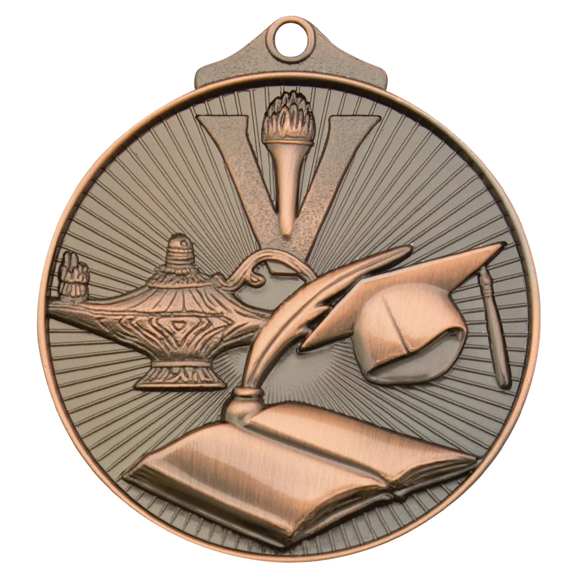 md905b-bronze Bronze academic medal with metal construction