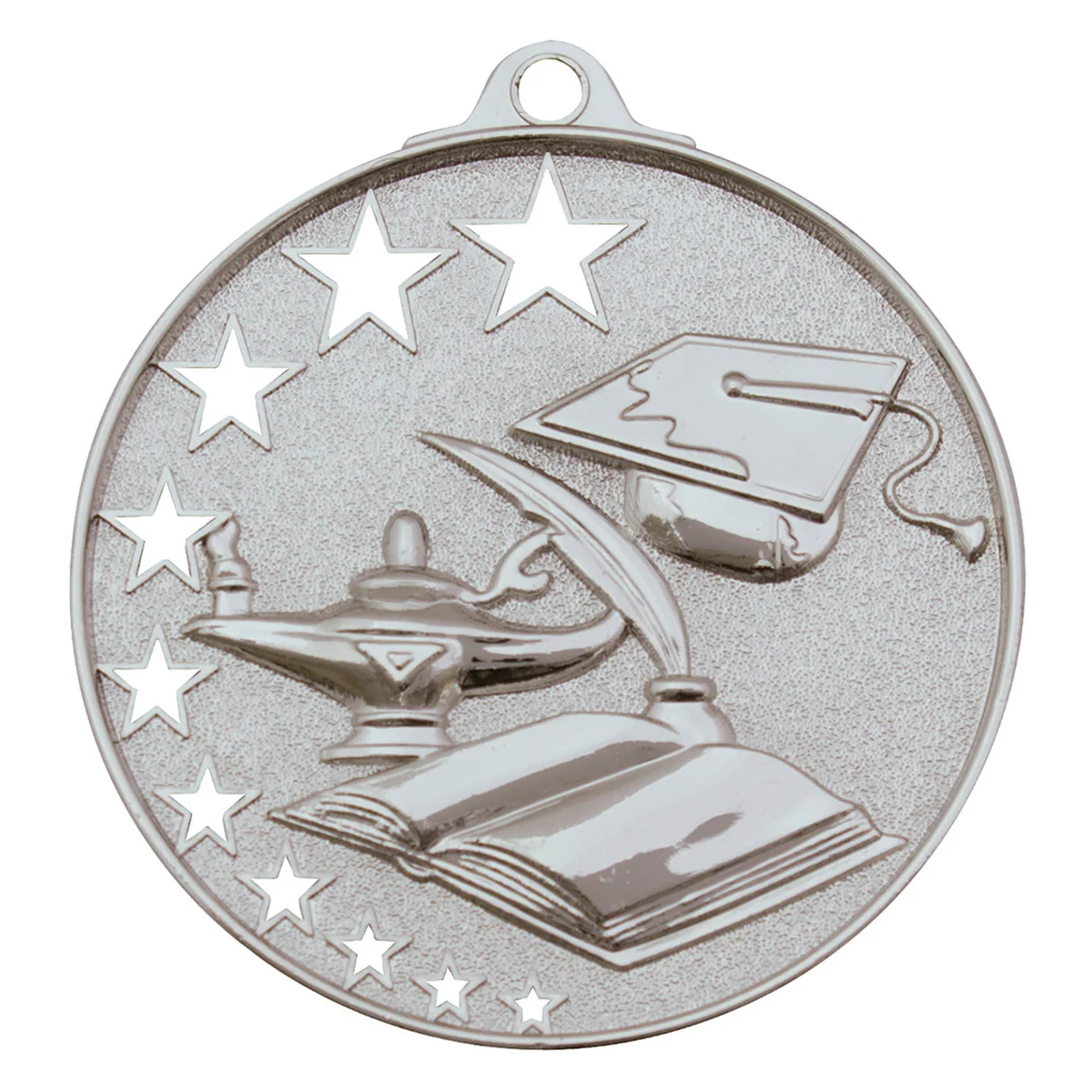 mh905s-silver Silver academic stars with metal construction