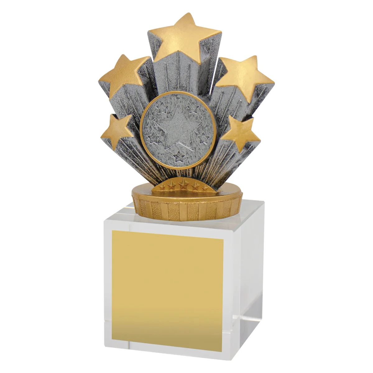 ub25a-silver Silver achievement budget crystal with crystal construction