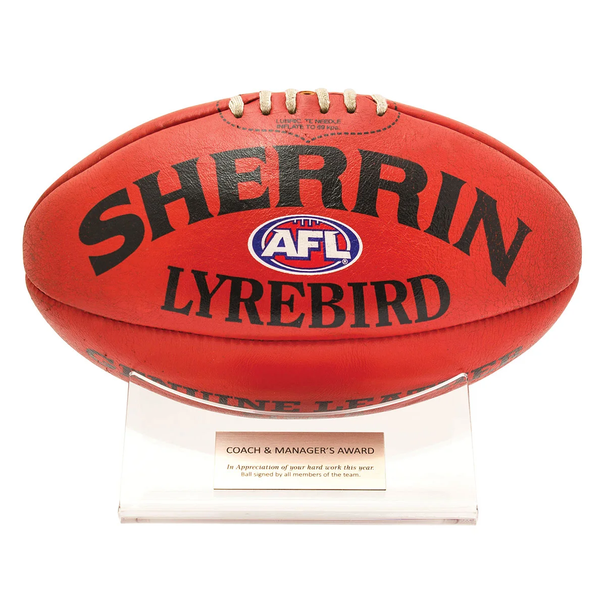 acb01-footy Acrylic ball holder with acrylic construction