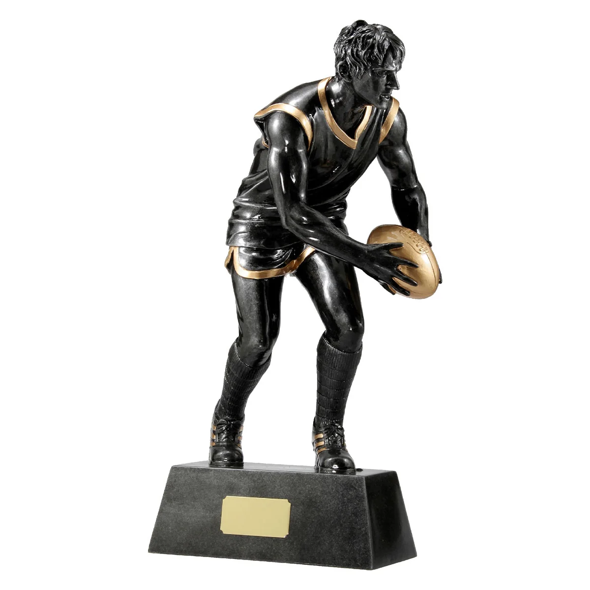 -gold Black / gold action player with resin construction