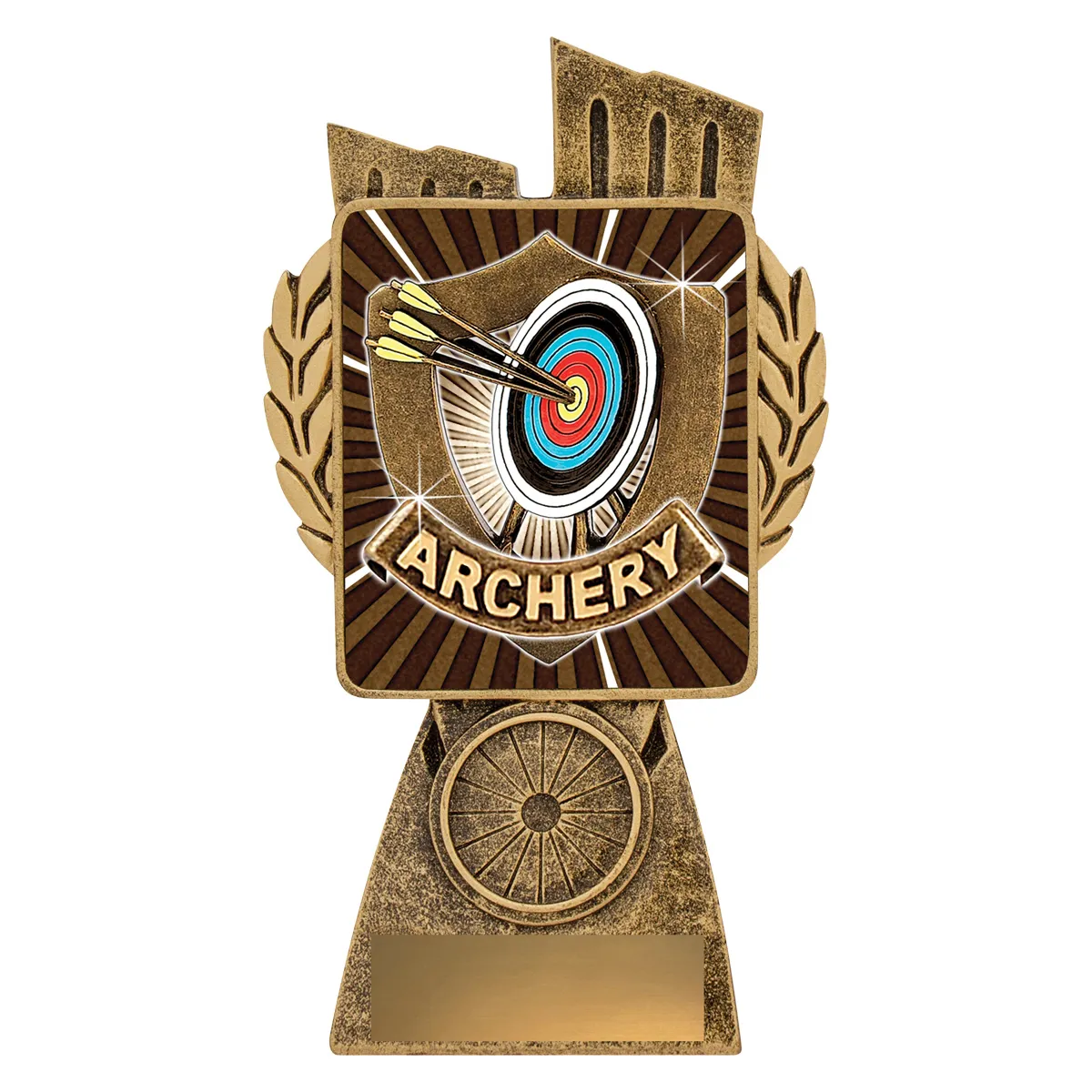 lr005a-gold Gold antique gold lynx - archery with resin construction