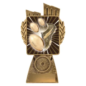 Gold antique gold lynx - aussie rules theme with resin construction