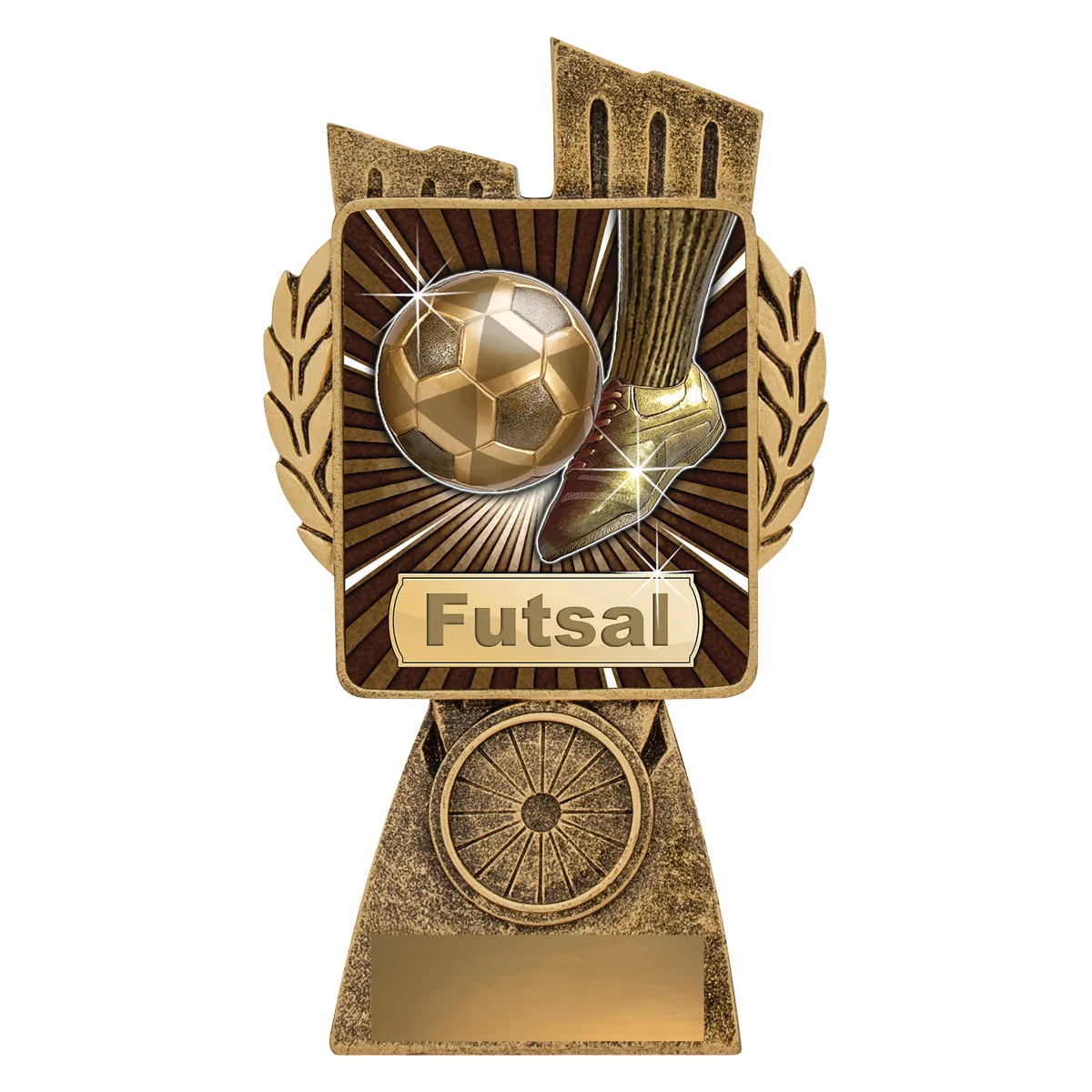 lr008a-gold Gold antique gold lynx - futsal with resin construction