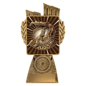 Gold antique gold lynx - judo with resin construction