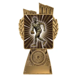 Gold antique gold lynx - male aussie rules with resin construction