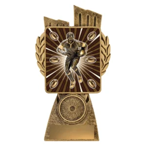Gold antique gold lynx - male rugby with resin construction