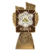 lr103a-gold Gold antique gold lynx - science with resin construction