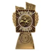 Gold antique gold lynx - track & field with resin construction