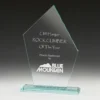 Jade apex jade glass award with glass construction