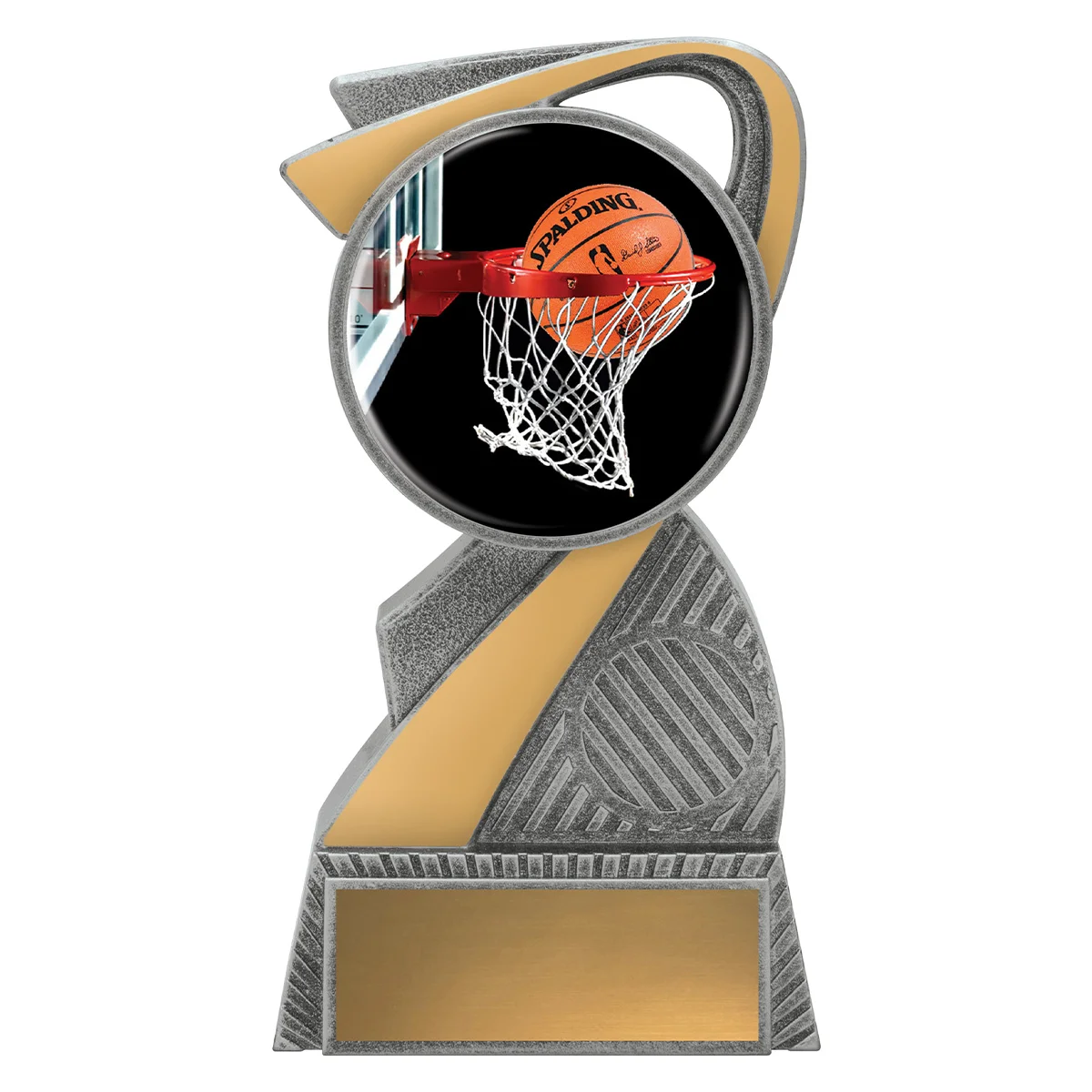 alc601a-silver Silver arclight colour - basketball with plastic construction