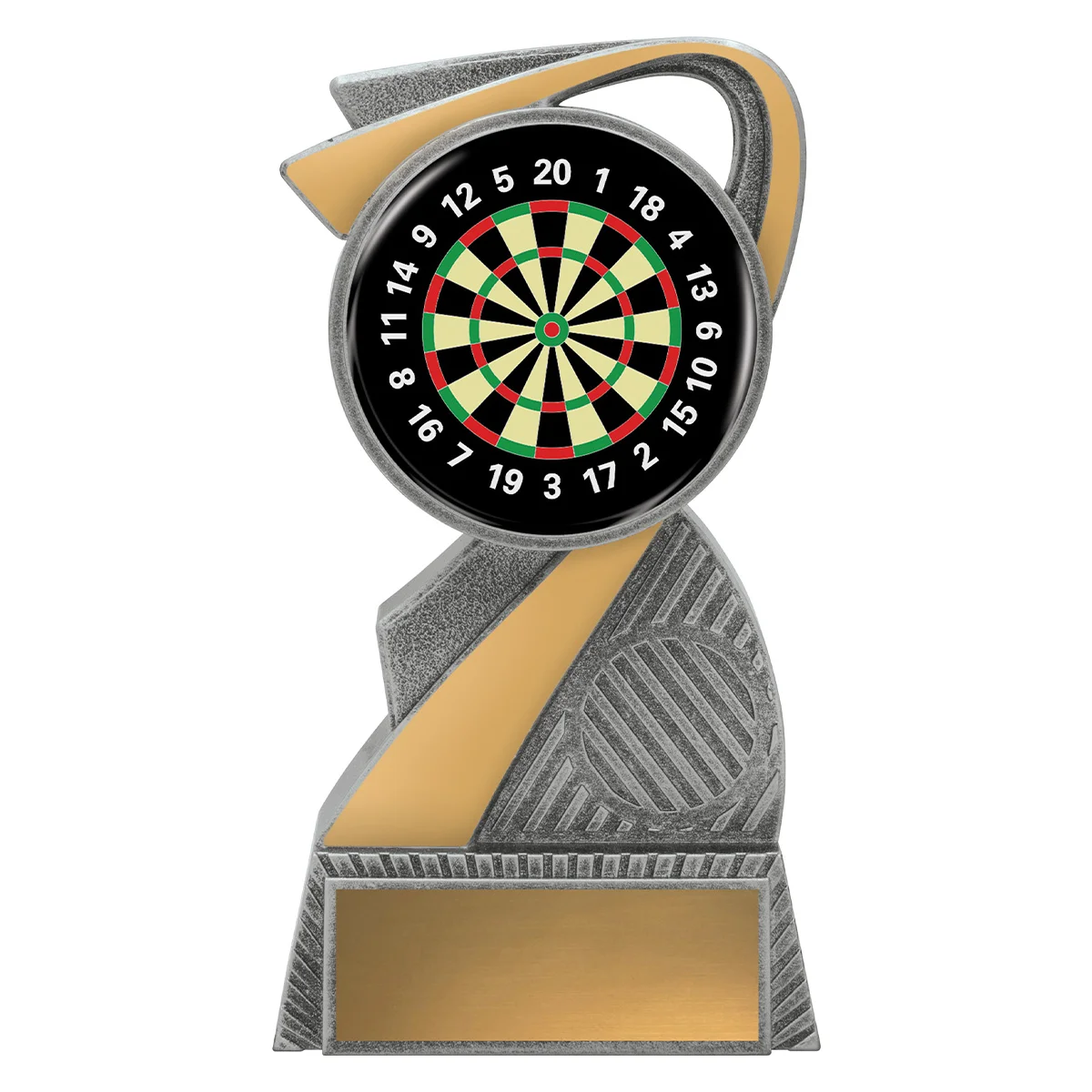 alk66a-silver Silver arclight colour - dart board with plastic construction