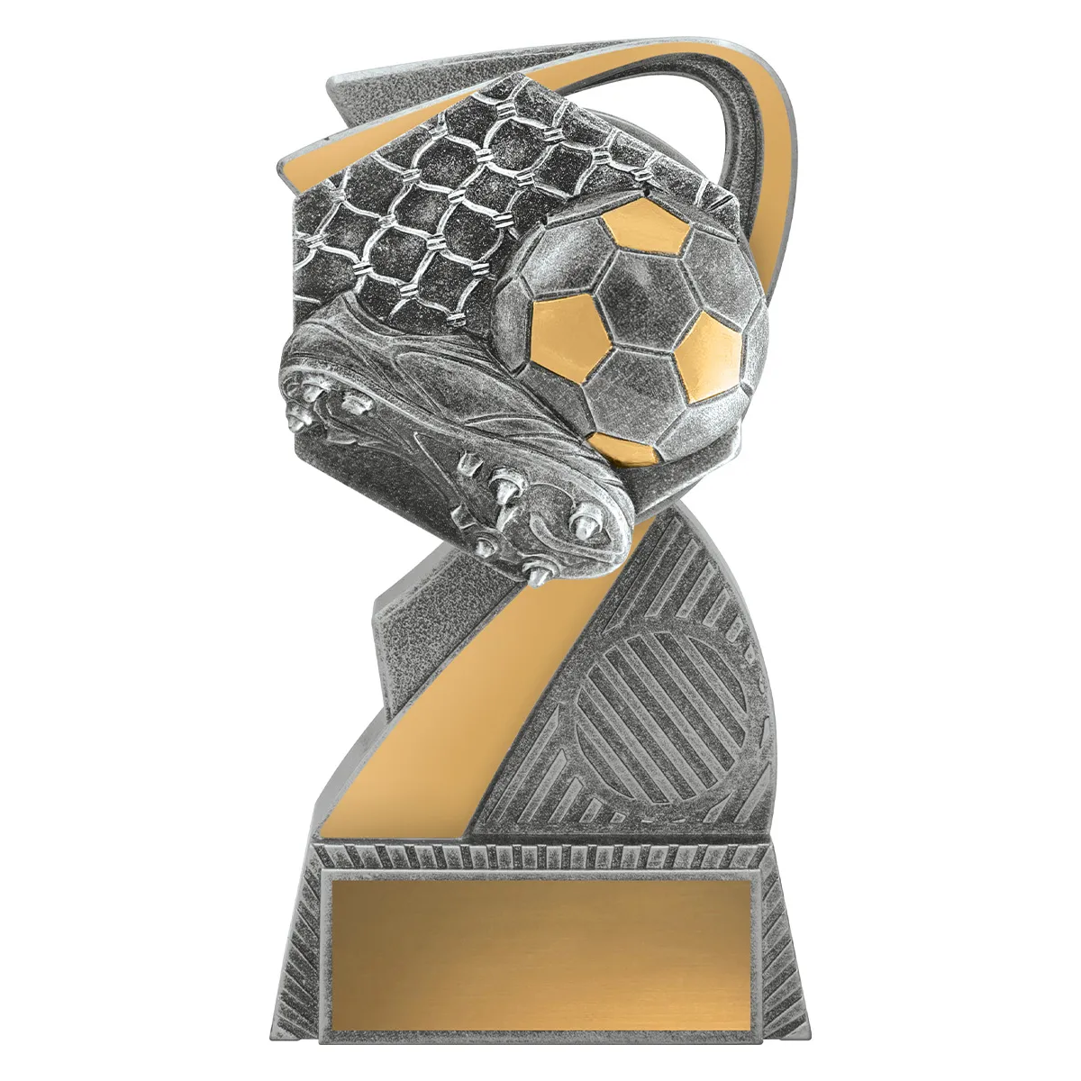 alp138a-silver Silver arclight - football theme with resin construction