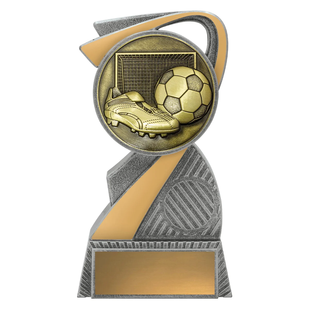 Silver & gold arclight gold - football with plastic / metal construction