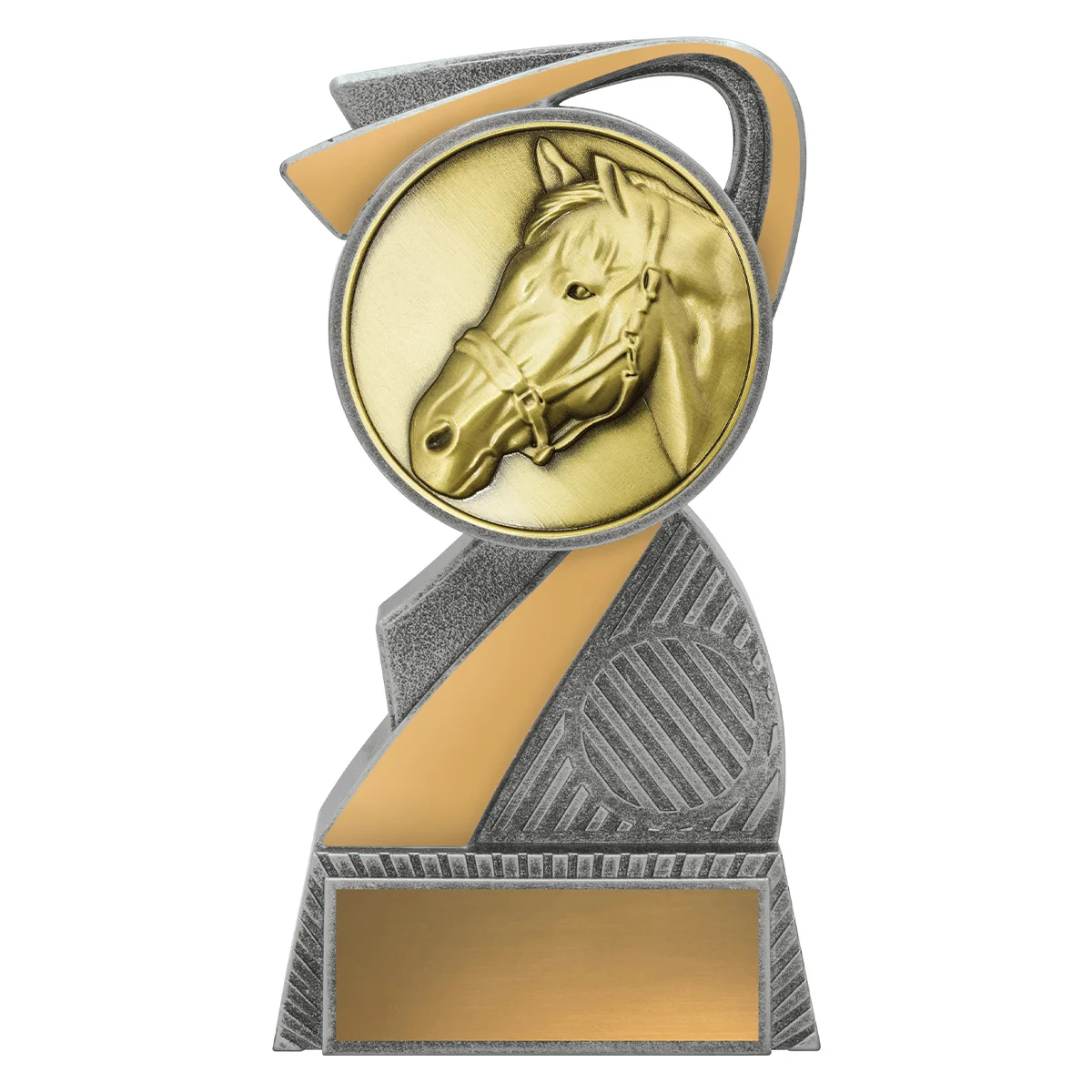 Silver / gold arclight gold - horse with plastic / metal construction
