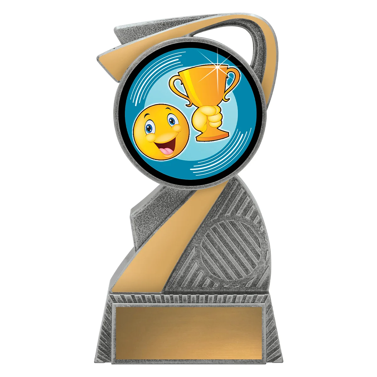 alb90a-silver Silver arclight showtime - smiley face with plastic construction