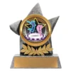 ab32-silver Silver argo - dance silhouette with resin construction