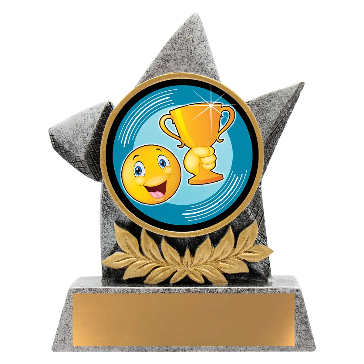 ab90-silver Silver argo - smiley cup with resin construction