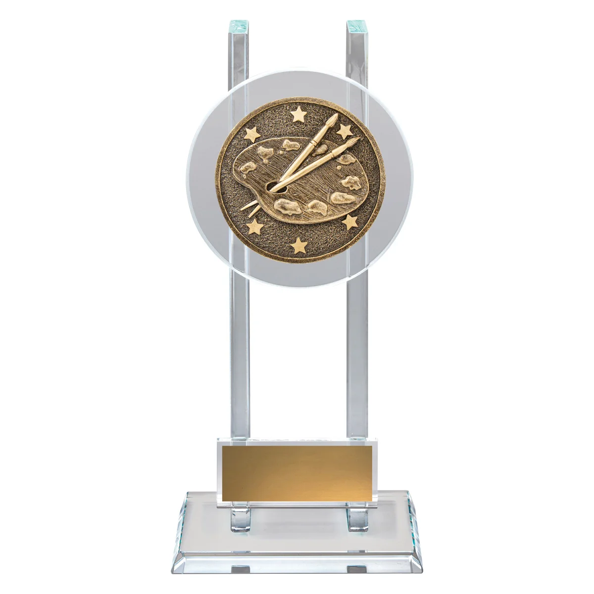 sg206a-gold Gold art spartan glass with glass construction