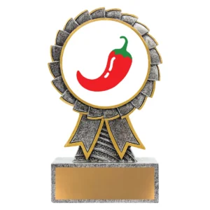 Silver aster - chilli with resin construction