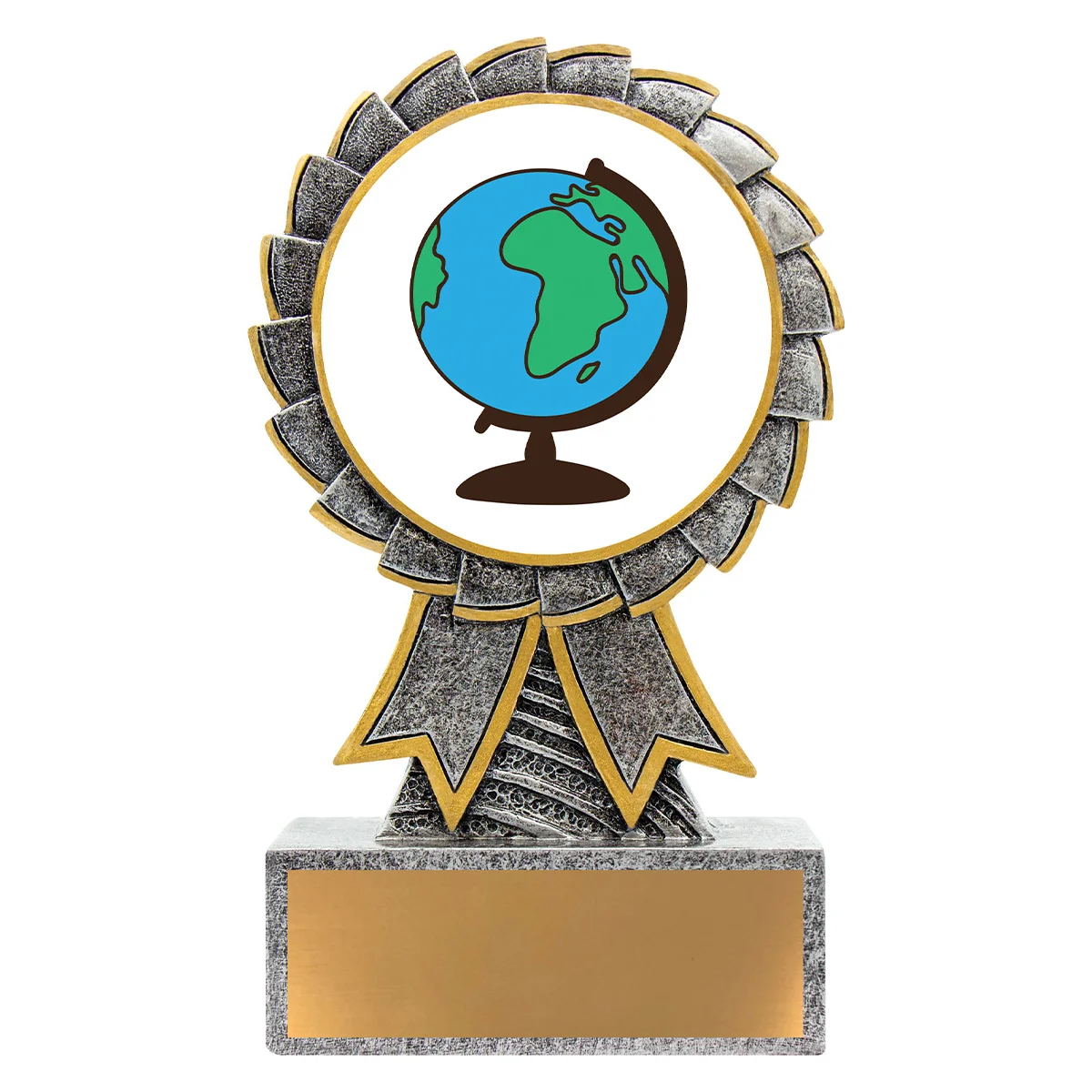 ast29-silver Silver aster - globe with resin construction