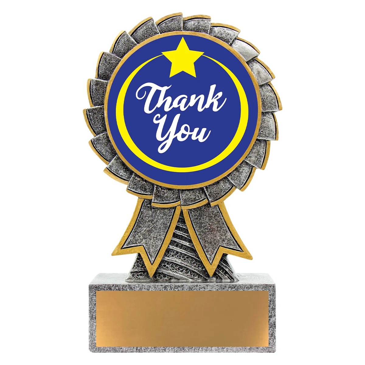ast30-silver Silver aster - thank you with resin construction