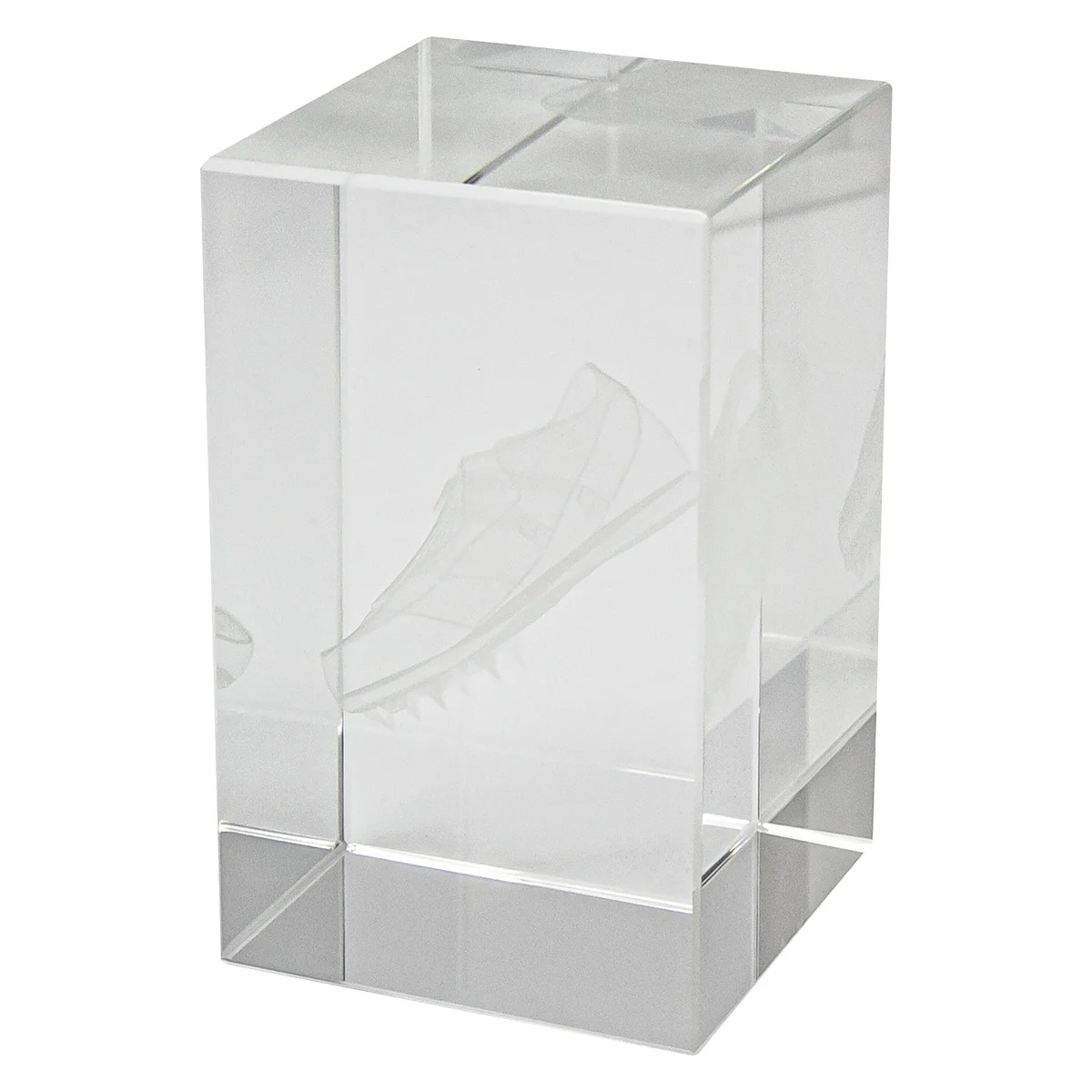 cb858 Athletics crystal block award with crystal construction