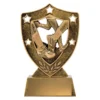 13547-gold Gold athletics gold shield with resin construction