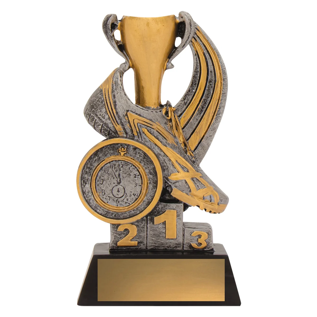 12347s-silver Silver athletics - podium with resin construction