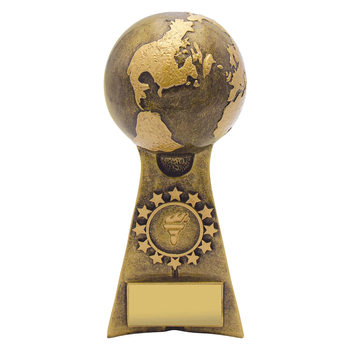a1236c-gold Gold atlas trophy with resin construction