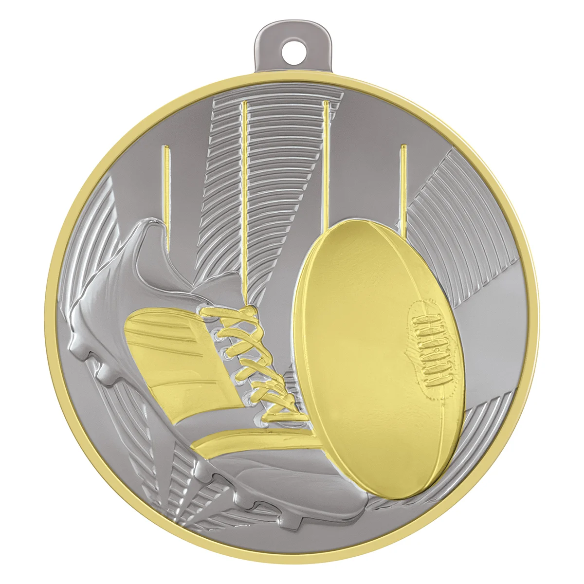 -gold Silver / gold aussie rules lumina with metal construction