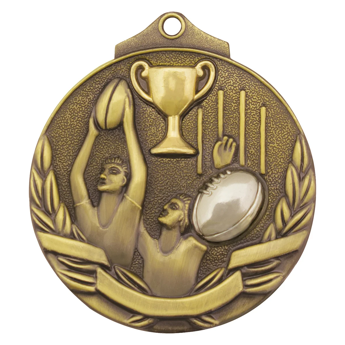 mt912g-gold Gold aussie rules two tone with metal construction