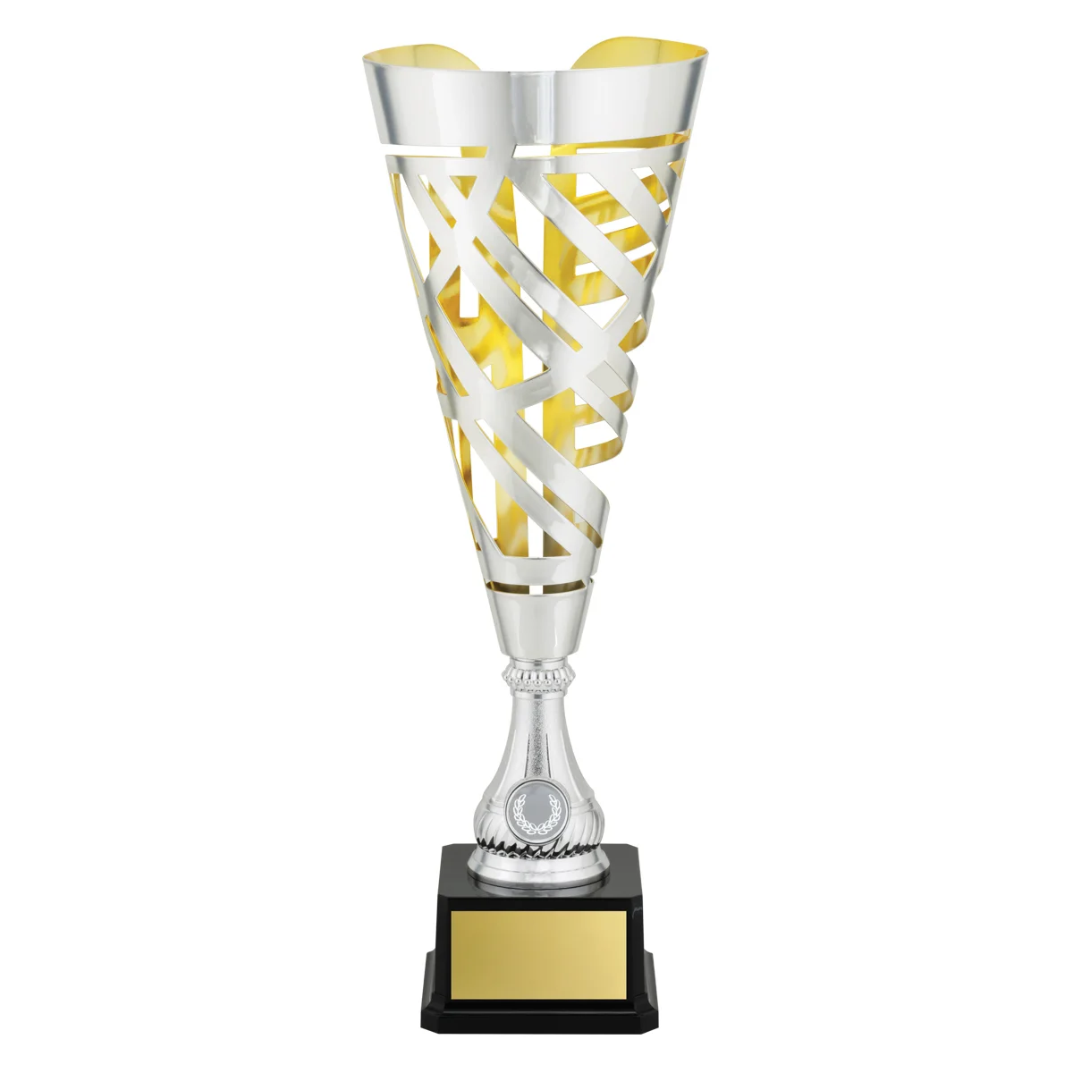 -silver Gold / silver aztec cup with plastic / metal construction