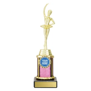 Pink ballet dazzle with plastic / marble construction