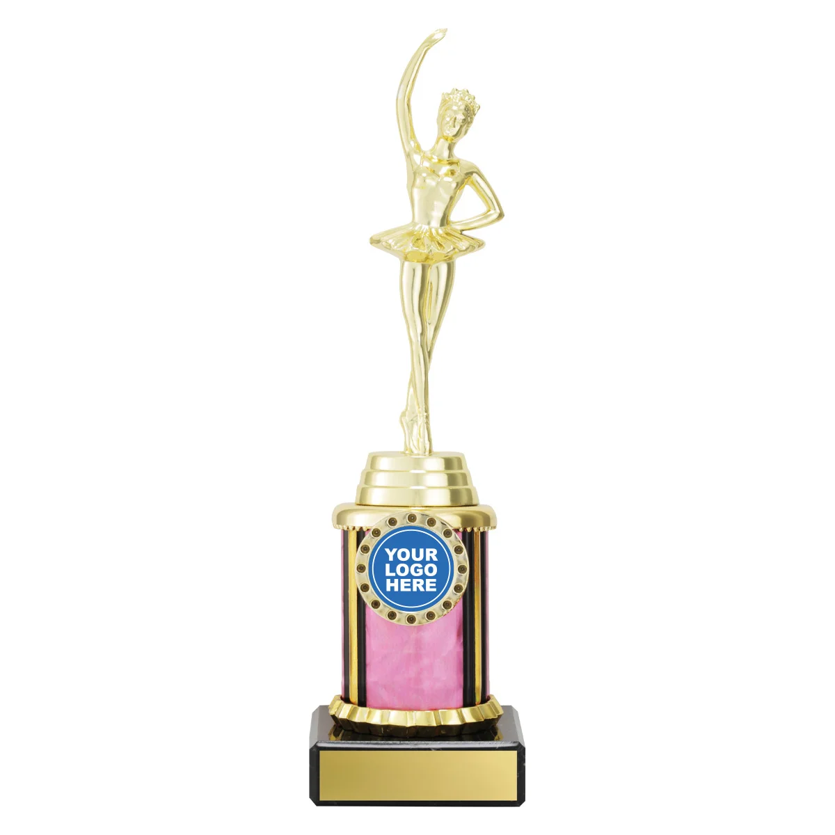 d5110b-pink Pink ballet dazzle with plastic / marble construction