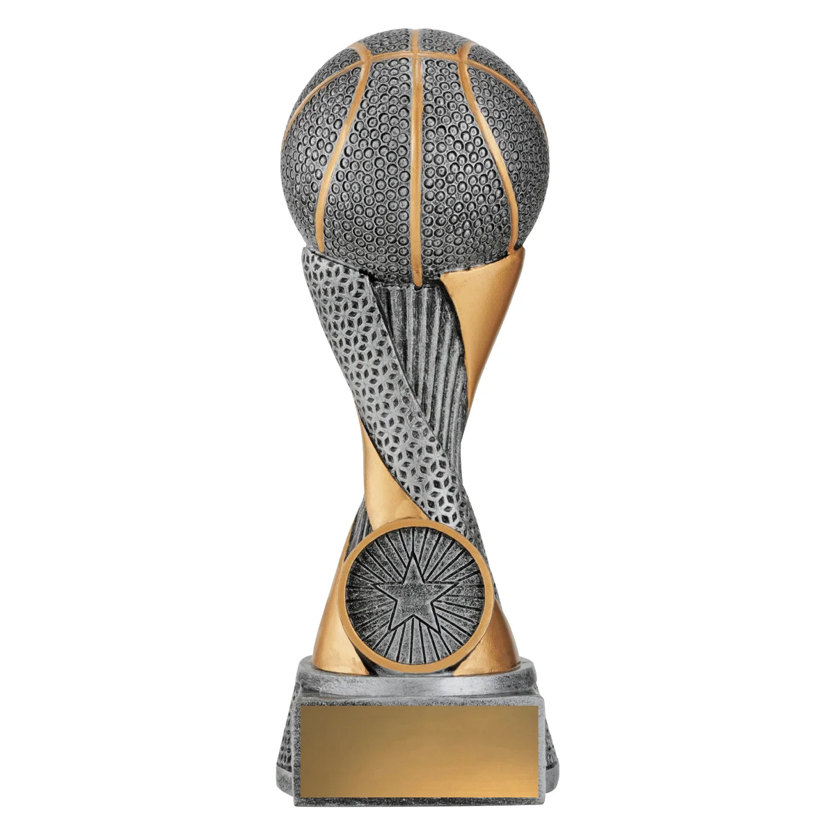 -gold Silver / gold basketball apex with resin construction