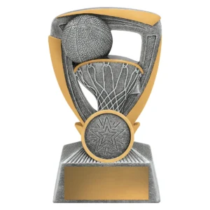 Silver basketball armour with resin construction
