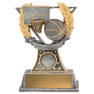 Silver basketball classic with resin construction
