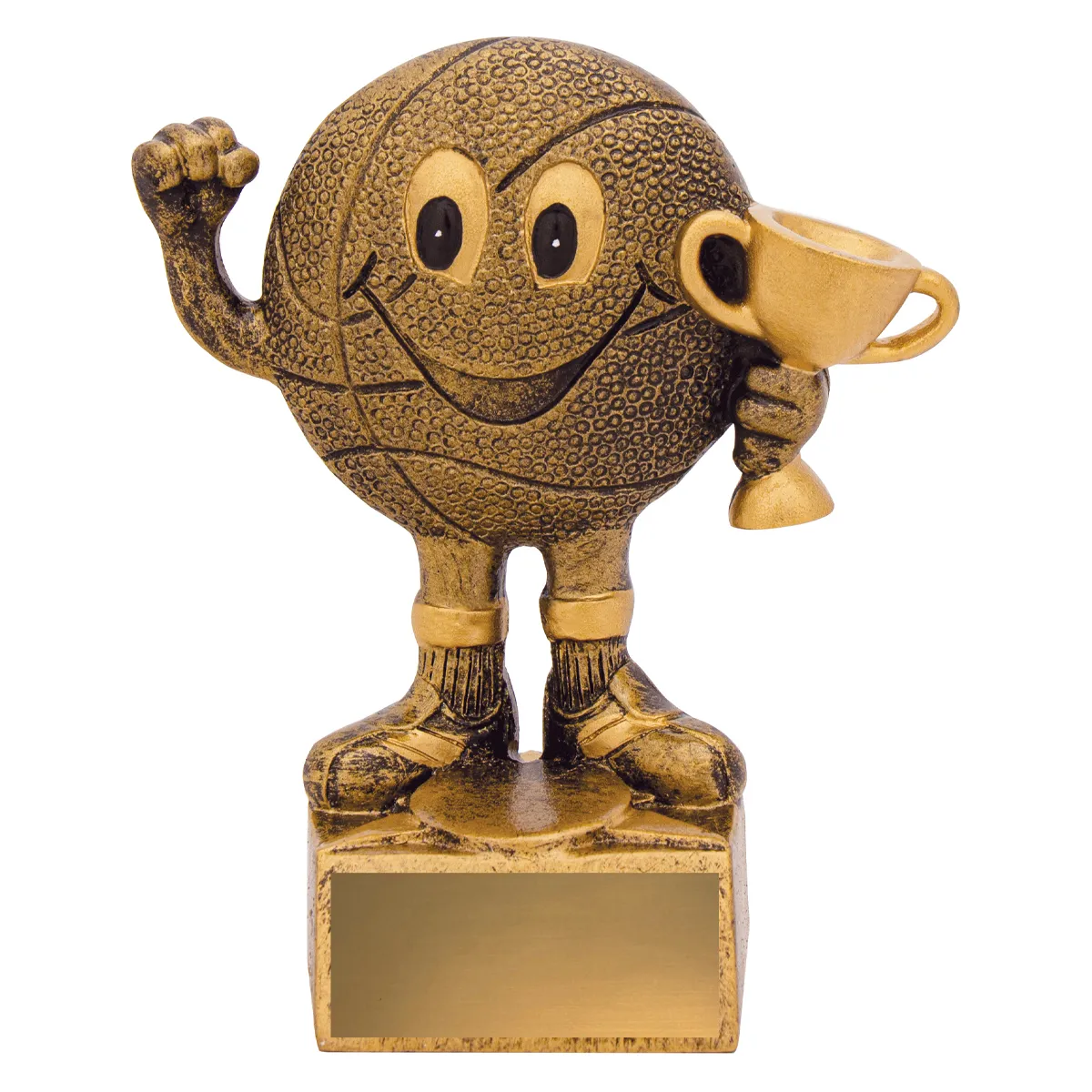 a1160a-gold Gold basketball kids character with resin construction