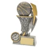 28234a-silver Silver basketball shazam with resin construction