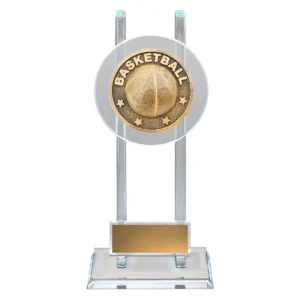 Gold basketball spartan glass with glass construction