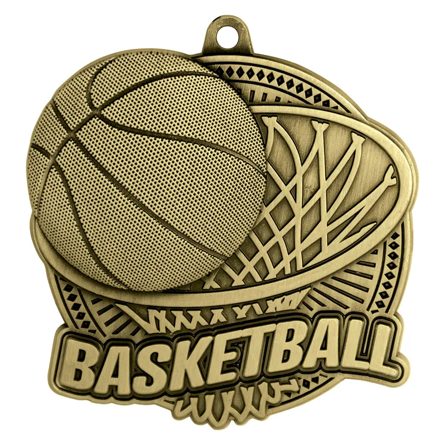 mp807g-gold Gold basketball tempo with metal construction