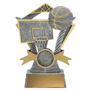 Silver basketball valour with resin construction