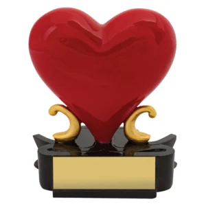 Red beating heart with resin construction